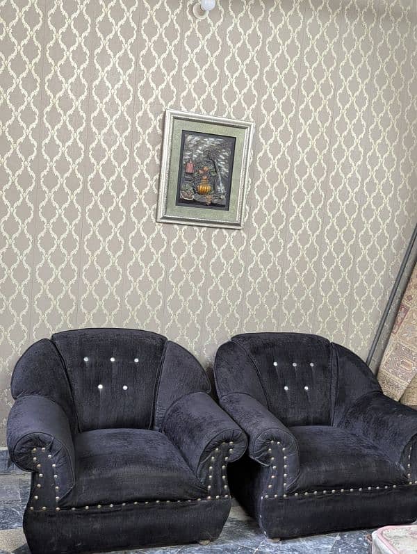 5 Seater Sofa, King Sized Bed with Spring Mattress 0