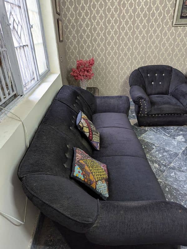 5 Seater Sofa, King Sized Bed with Spring Mattress 1