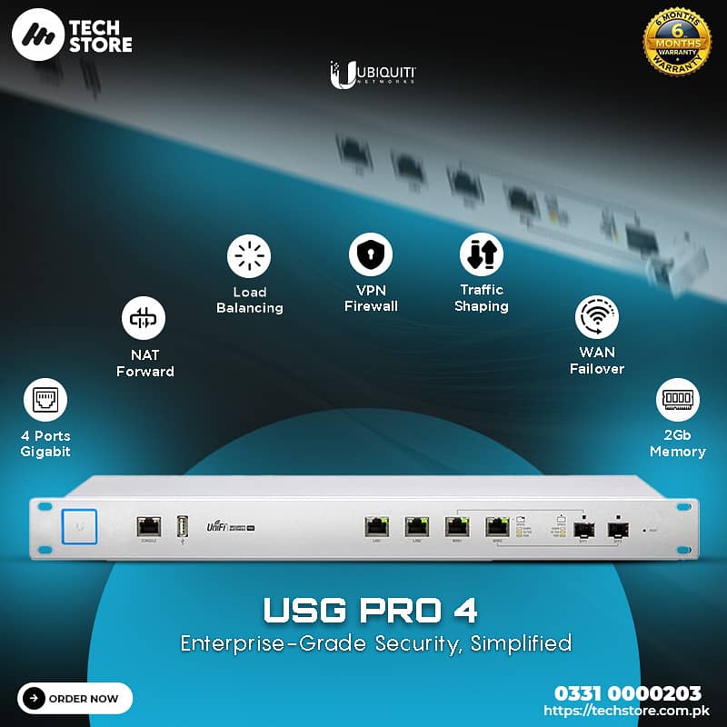 Ubiquiti UniFi Security Gateway USG-Pro-4 (Renewed) 0