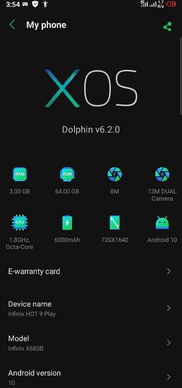 Infinix hot 9 play 7