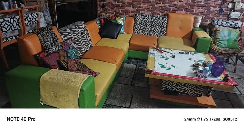 rexine sofa 6 seater L shape 0