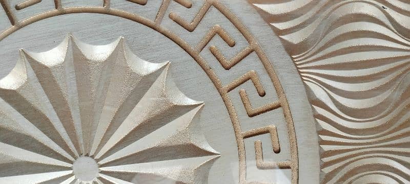 Almost new wood engraved center table 5
