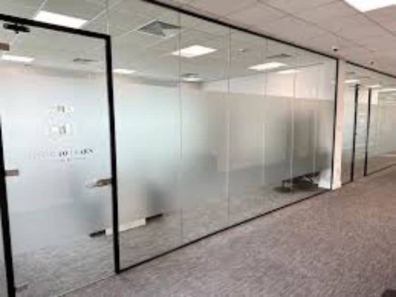 12mm glass partition shower cabin terrace gril stair 8mm glass work 2