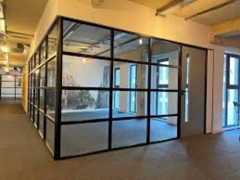 12mm glass partition shower cabin terrace gril stair 8mm glass work 5