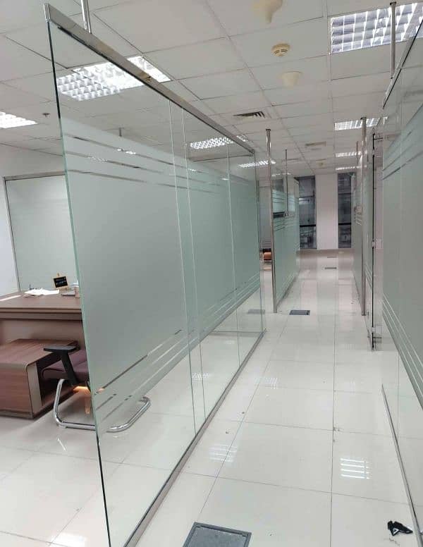 12mm glass partition shower cabin terrace gril stair 8mm glass work 10