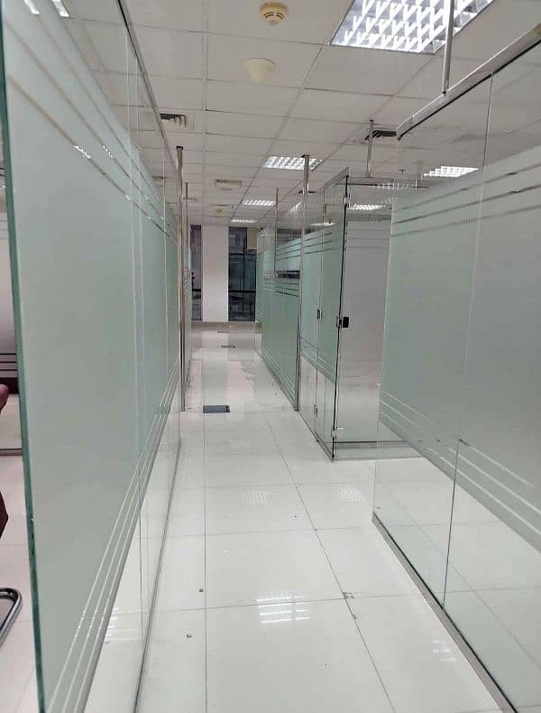 12mm glass partition shower cabin terrace gril stair 8mm glass work 13