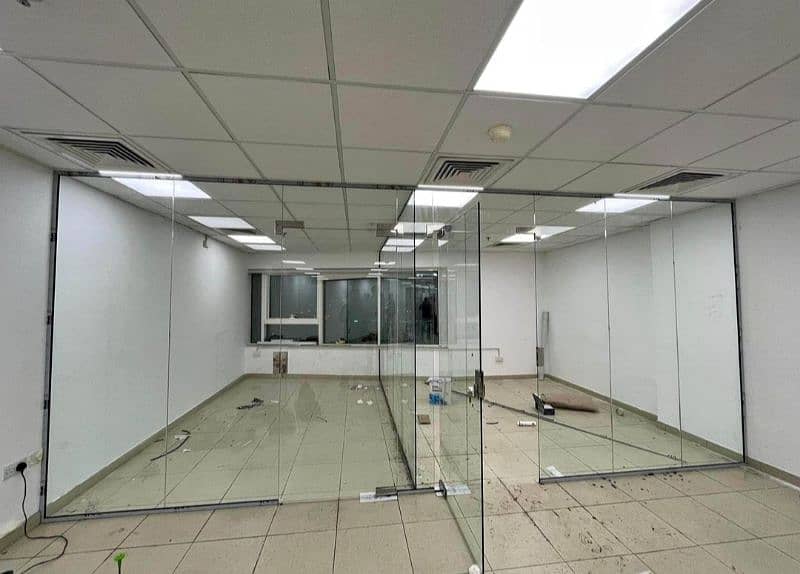 12mm glass partition shower cabin terrace gril stair 8mm glass work 17