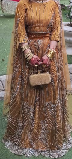 A new net silk cut Dana lehanga for bridals