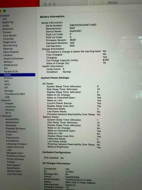 Macbook Pro 16 Inch 2020 Brand New Condition 4 Battery cycles 5
