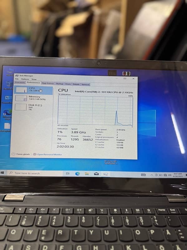 Lenovo L13 model 10th generation 4GB RAM 256gb SSD storage 2