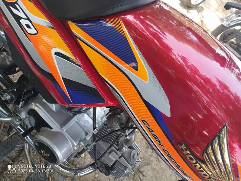Honda CD70 2025 MODEL NICE CONDITION RAWALPINDI NUMBER WITH FILE 2