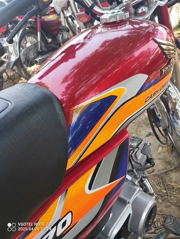 Honda CD70 2025 MODEL NICE CONDITION RAWALPINDI NUMBER WITH FILE 3