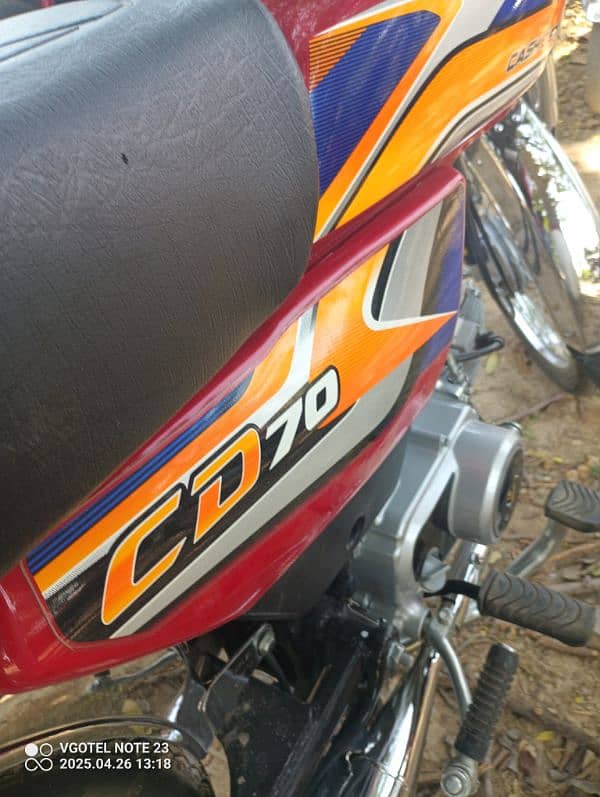 Honda CD70 2025 MODEL NICE CONDITION RAWALPINDI NUMBER WITH FILE 13