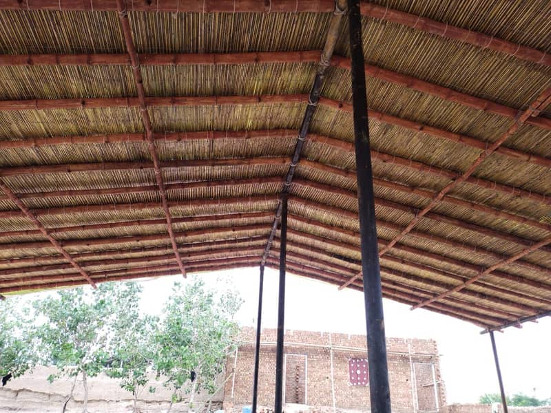 Bamboo Work|Animal Shelter|Parking Shades|Wall Partitions|Jafri shade 1