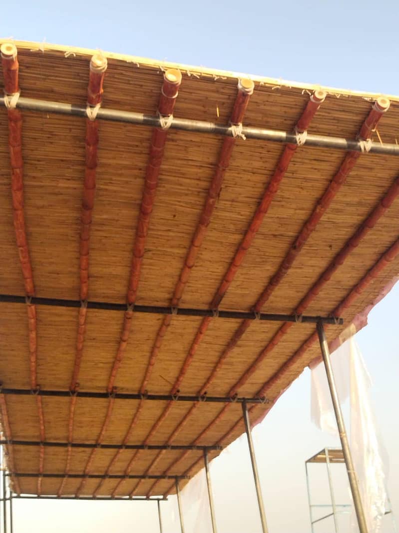 Bamboo Work|Animal Shelter|Parking Shades|Wall Partitions|Jafri shade 2