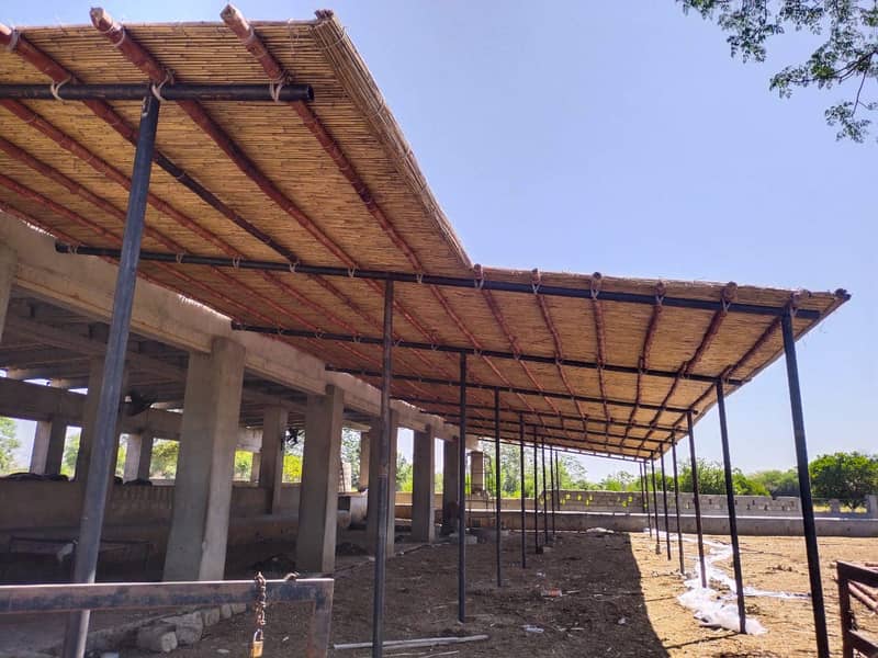 Bamboo Work|Animal Shelter|Parking Shades|Wall Partitions|Jafri shade 3
