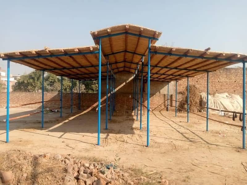 Bamboo Work|Animal Shelter|Parking Shades|Wall Partitions|Jafri shade 4