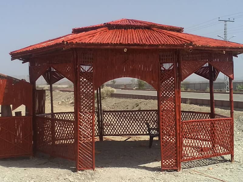 Bamboo Work|Animal Shelter|Parking Shades|Wall Partitions|Jafri shade 16