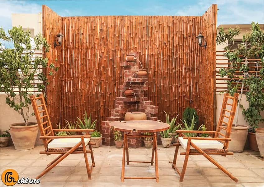 bamboo work|animal shelter|parking shade|wall Partitions|Jaffri shade 13