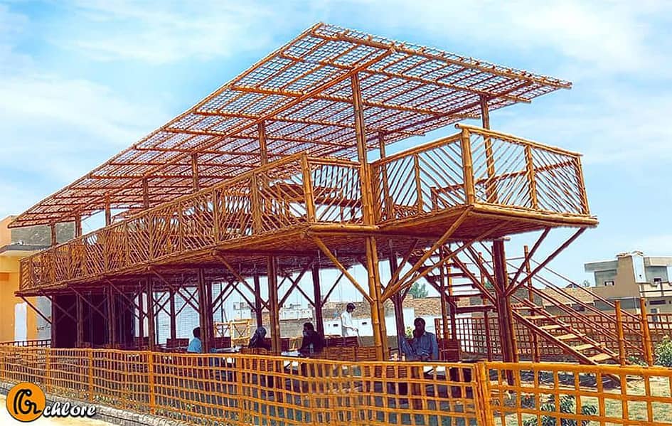 bamboo work|animal shelter|parking shade|wall Partitions|Jaffri shade 15