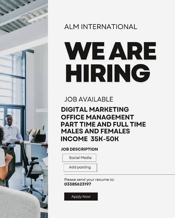 Online and office work available for males and females 0