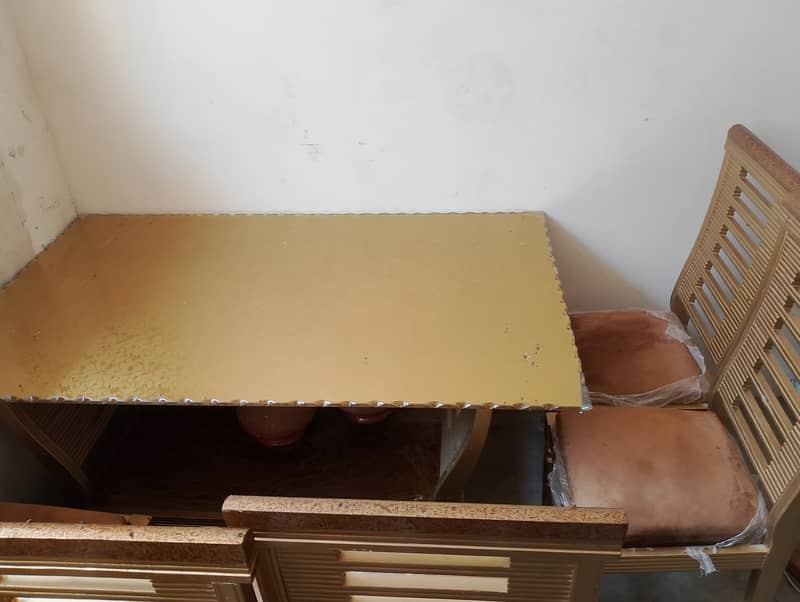 5×3 Dining table with 6 chairs and Jholla 0