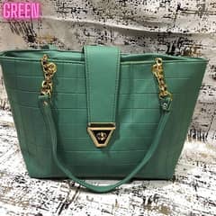 Women's PU Leather Textured Top Handle Shoulder Bag
