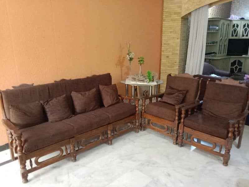 wooden sofa set 0
