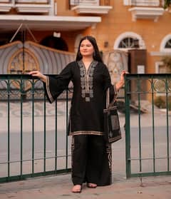 Printed 3-Piece Collection" Lawn 3-Piece Suit" Cotton 3-Piece"