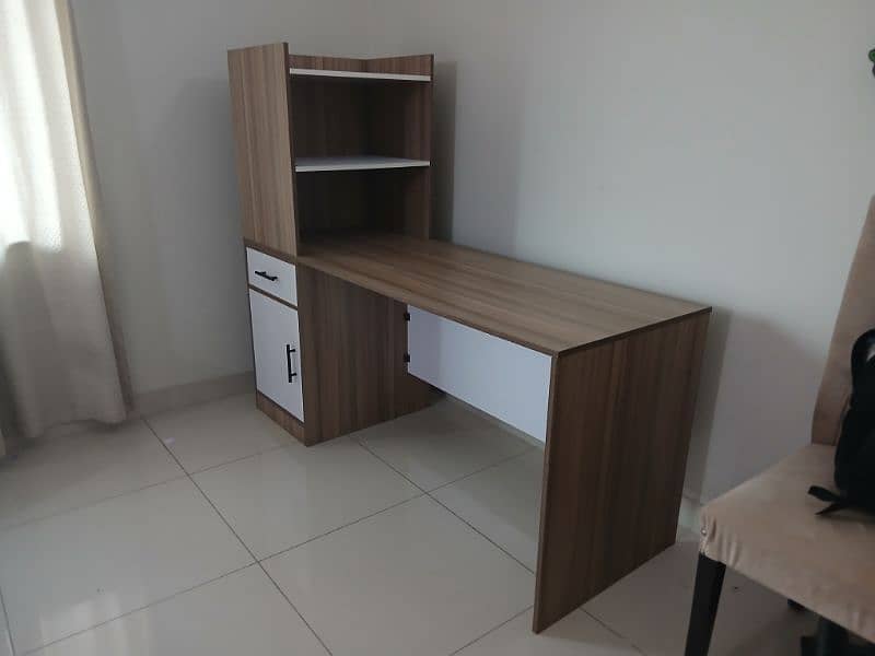 big size study desk with shelves 2