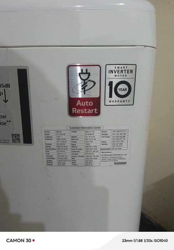 lg topload 10kg washing machine for sale 5