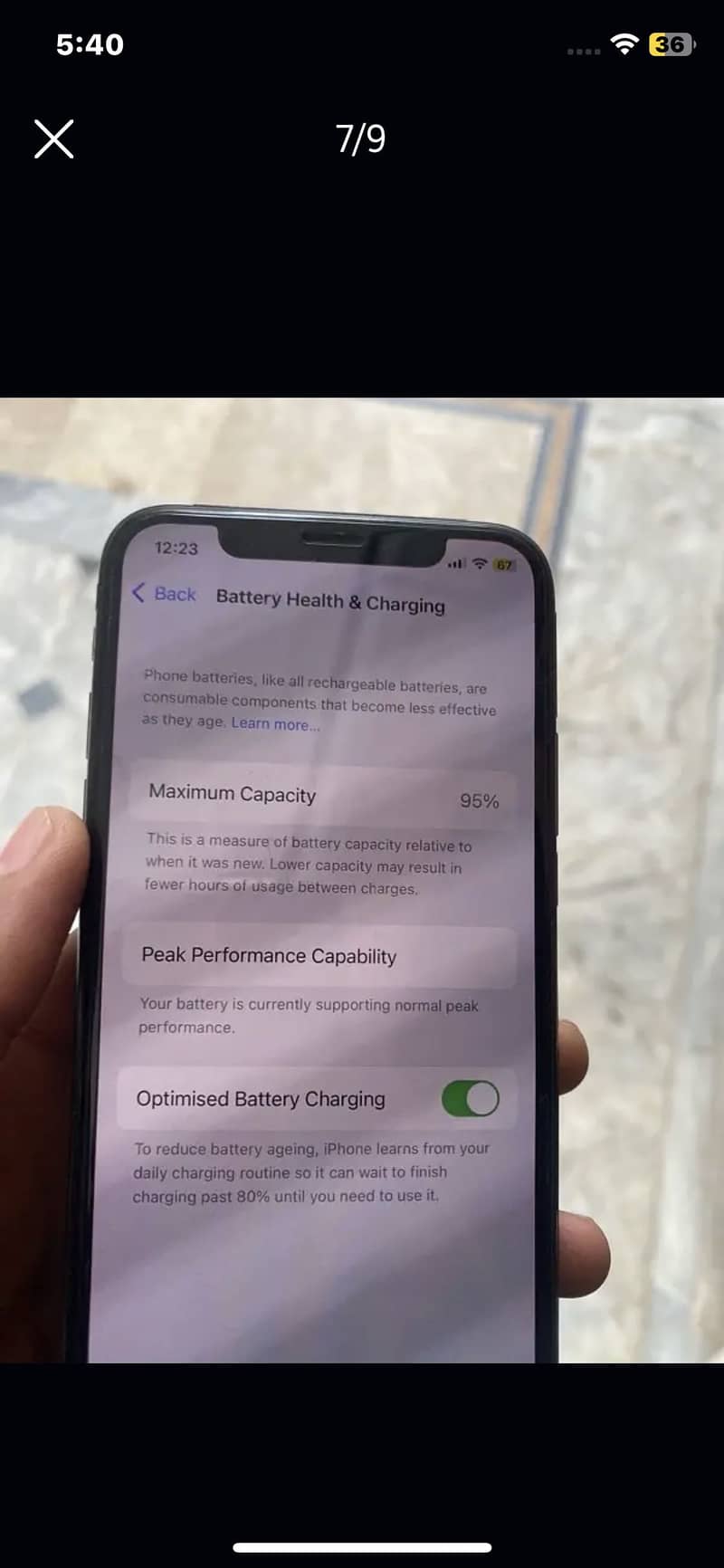 iPhone X total geniune non pta 256GB 95% battery 1