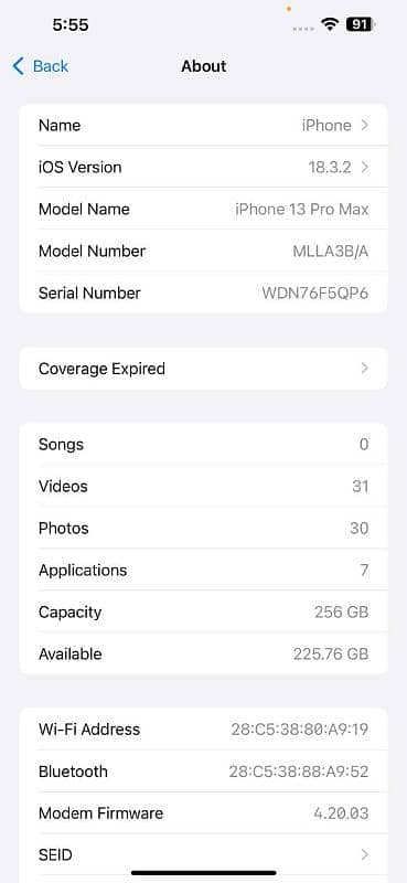 I phone 13 pro max non pta 256 gb 2
