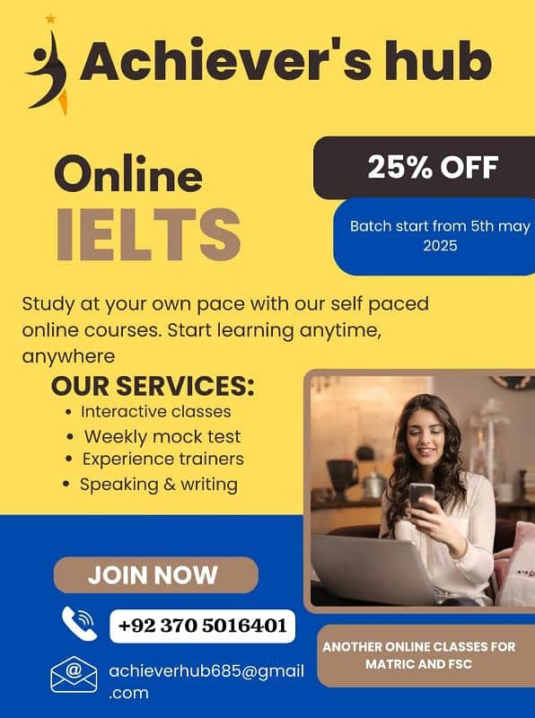 Facilating you with IELTS at your safest place. 0