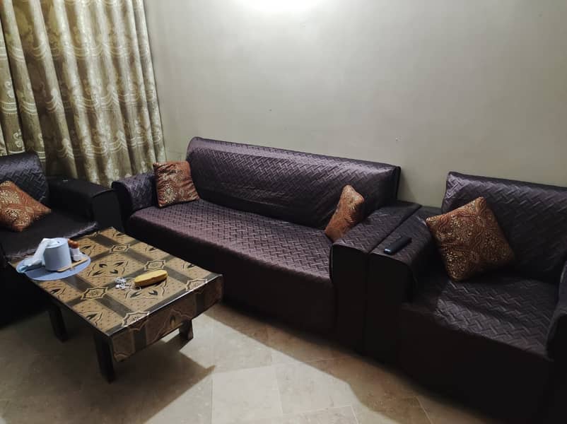5 seater Sofa Set dark brown modern simple design 0