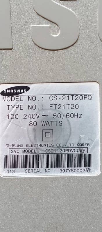sumsung tv a one condition. my contact number 03057637768 0