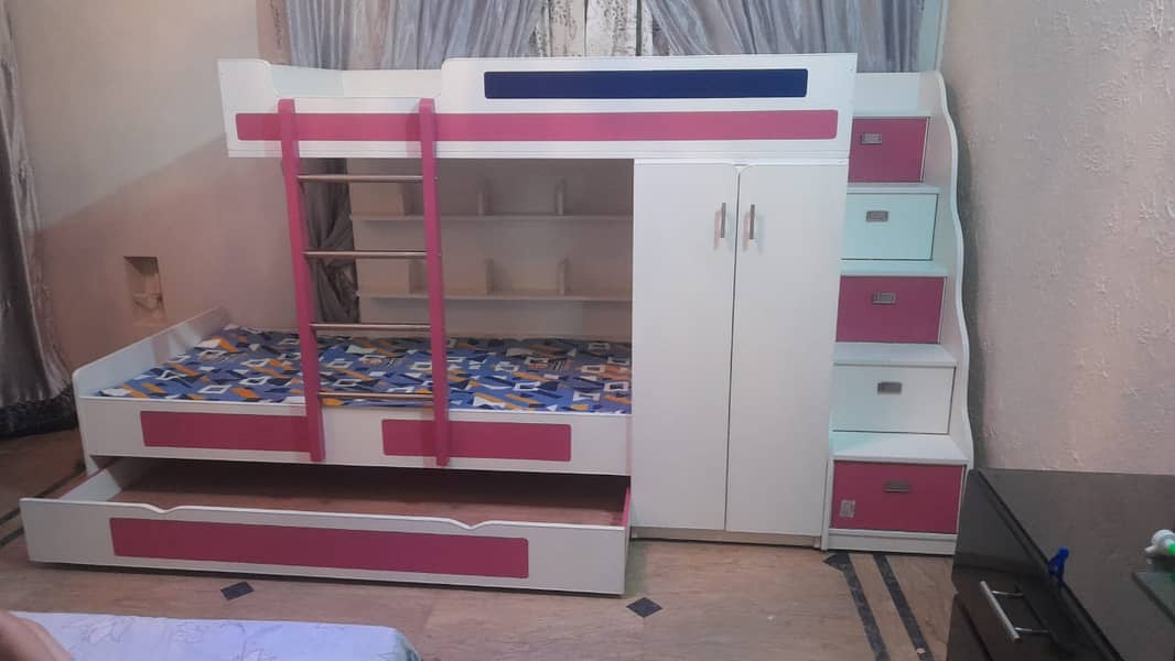 Bunk bed | Kid wooden bunker bed |Double bed | Triple bed 03234921584 7