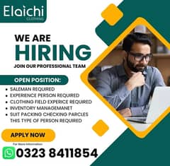Salesman Required || Jobs || Experienced Person Required SalesJob