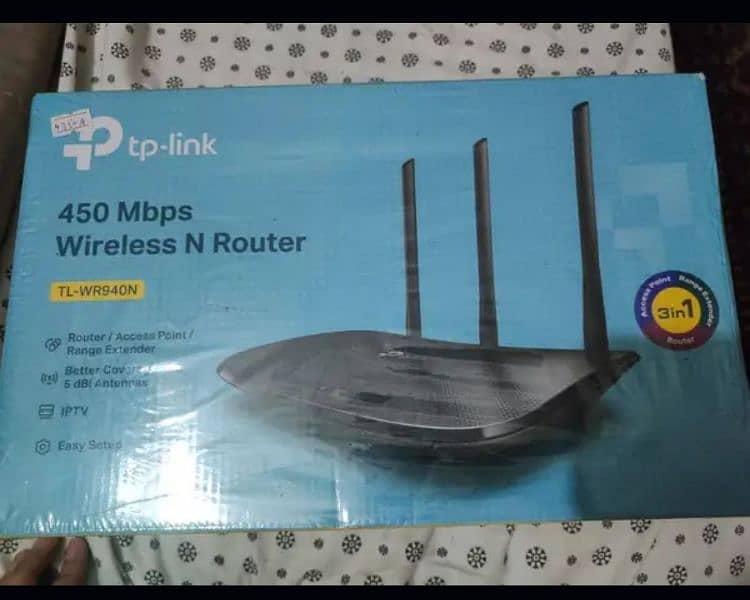 TP LINK-WR940N 450Mbps Wireless N Router 0