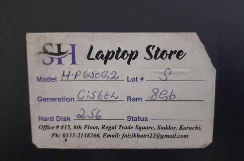 Ram 8 Rom 256 Corei5 6th Gen 5