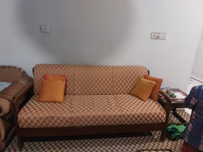 Pure wooden 5 seater sofa set 0