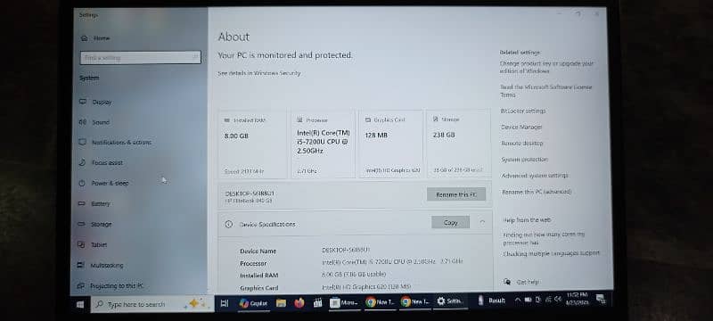 HP 840 Elitebook core i5 7 generation 8gb ram 256 SSD 3