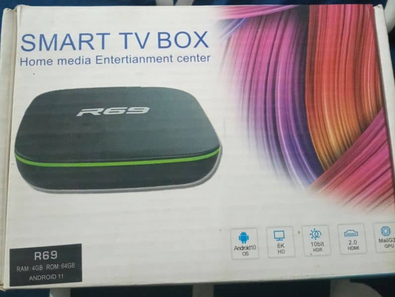 smart TV box (R 69 RAM 4 GB ROM 64 GB Android 11) 0