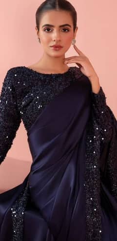 navy blue colour saree