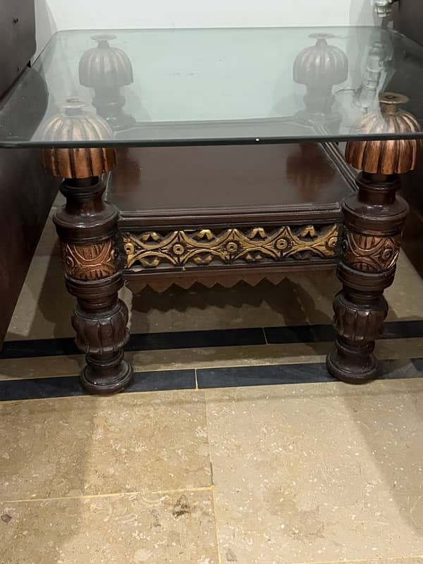 2 wooden center tables 0