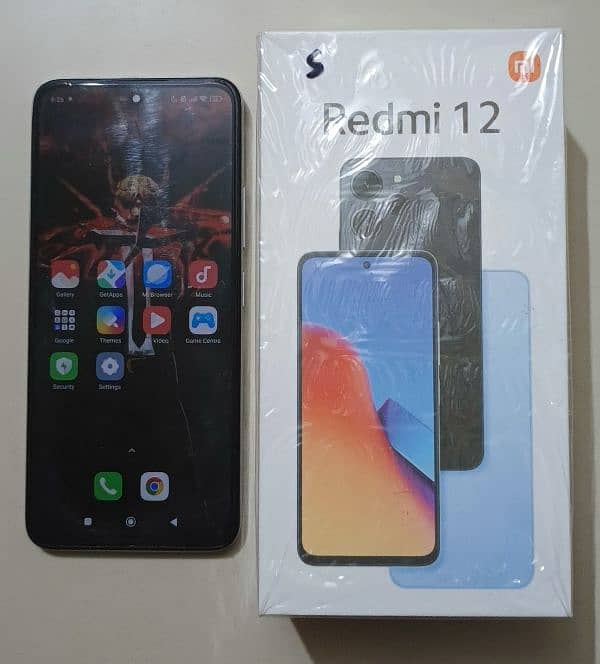 Redmi 12 with box & charger 8+8 ram 128 GB rom 1