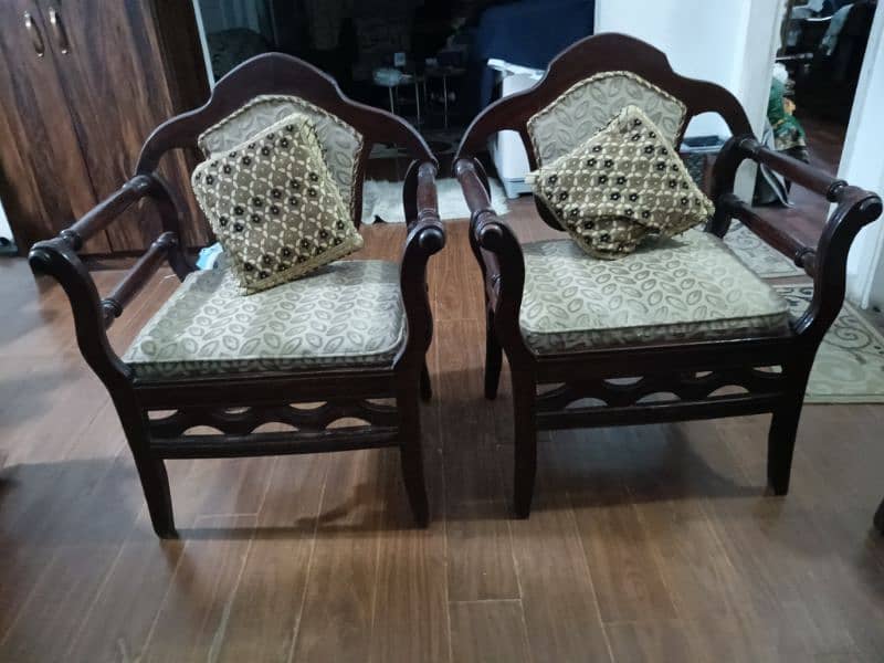 wooden sofa set. 1