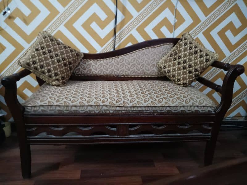 wooden sofa set. 2