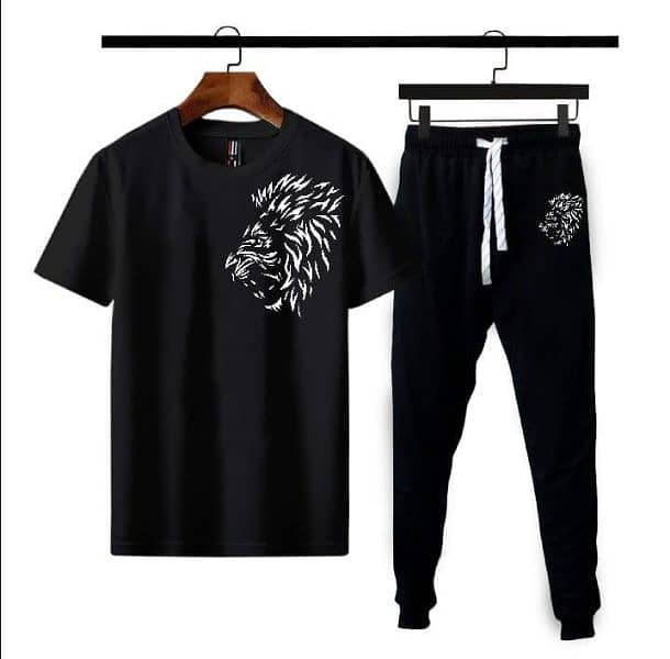 2 PCs mens polyester printed track suit 0
