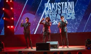 Musical band performance by Acoustica team